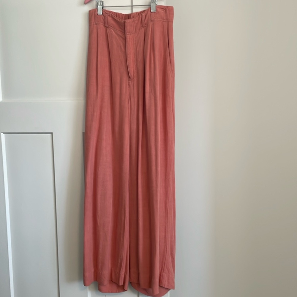 Z supply wide leg front pleat pants
